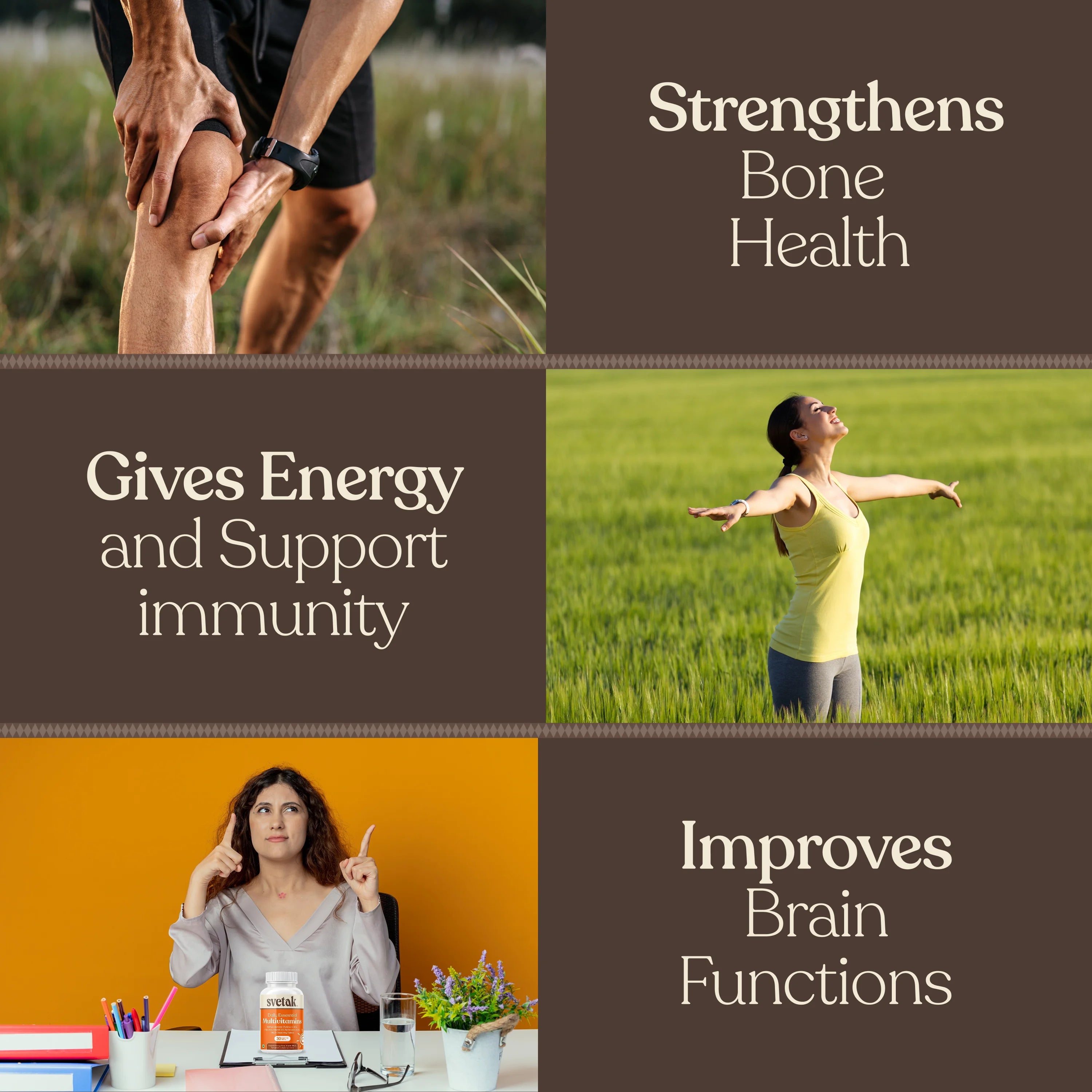 Daily essential multivitamin tablets - pack of 3